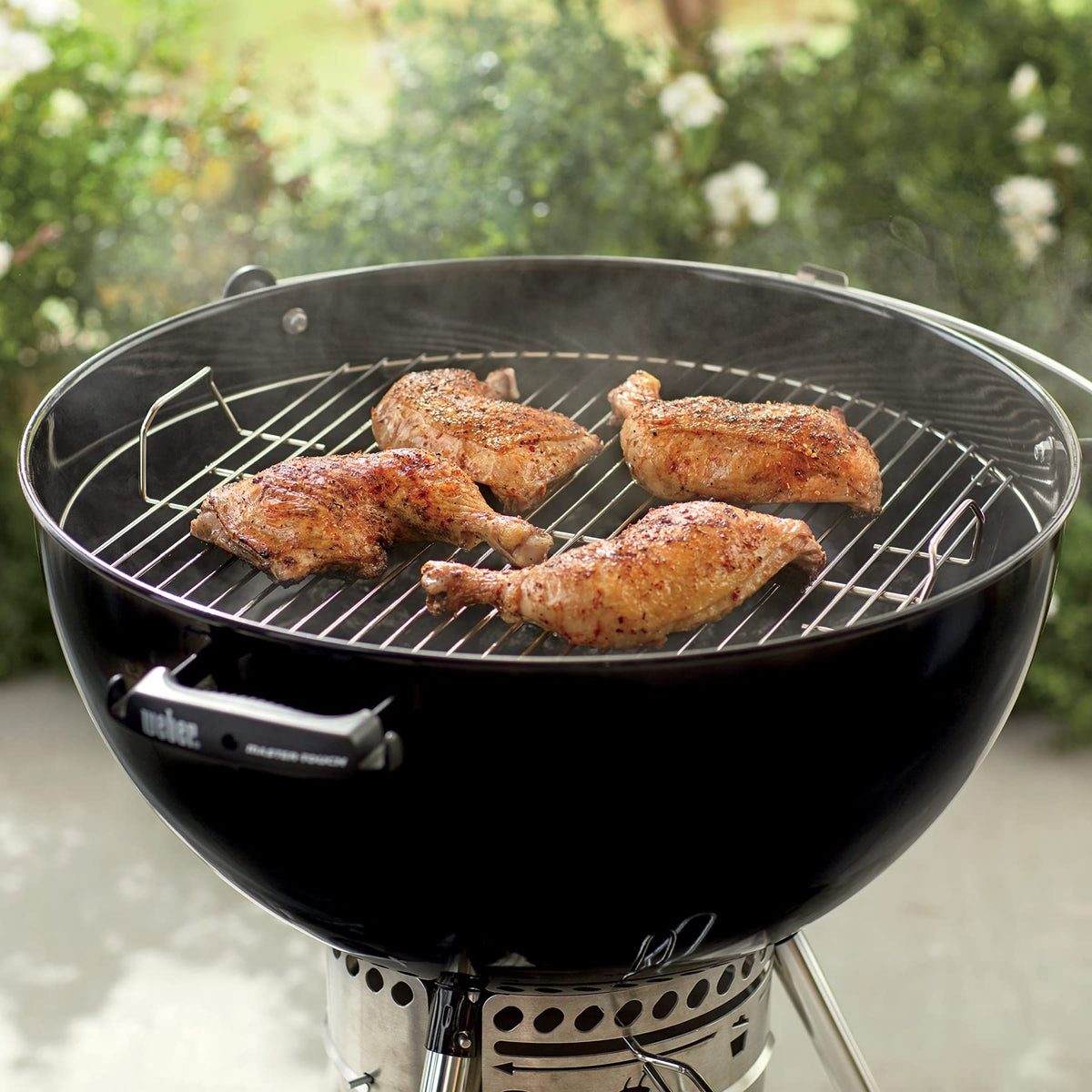 Weber 22-inch charcoal grill compatibility with Original Kettle and Master-Touch models.