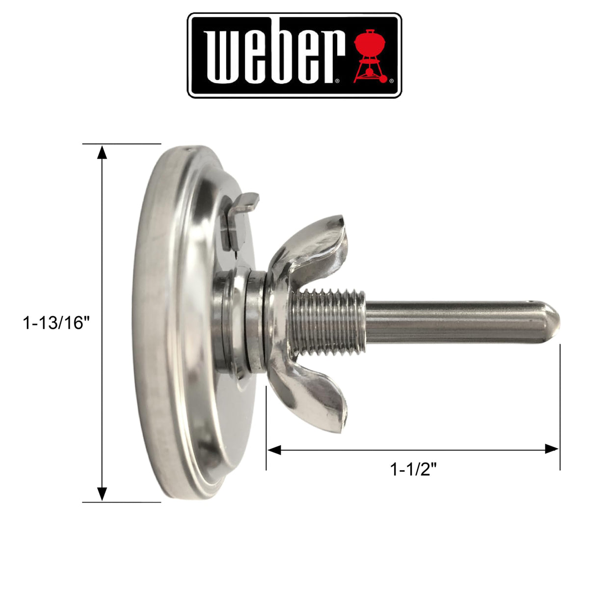Weber 60540 diameter 1-13/16 inch fits original mounts for quick replacement.