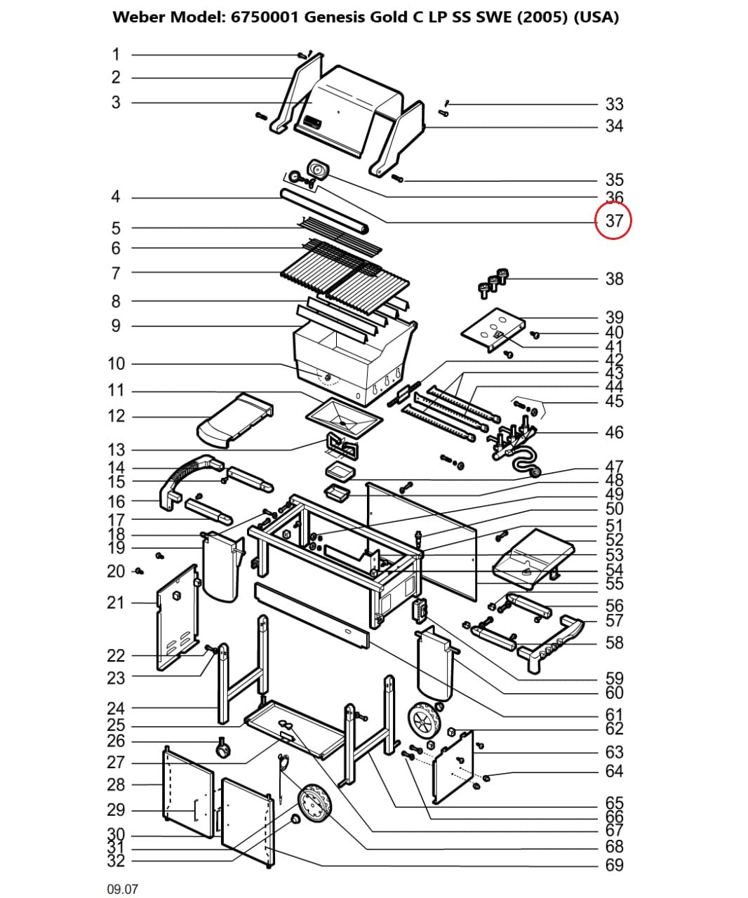 Weber 60540 OEM replacement part ensures consistent performance.