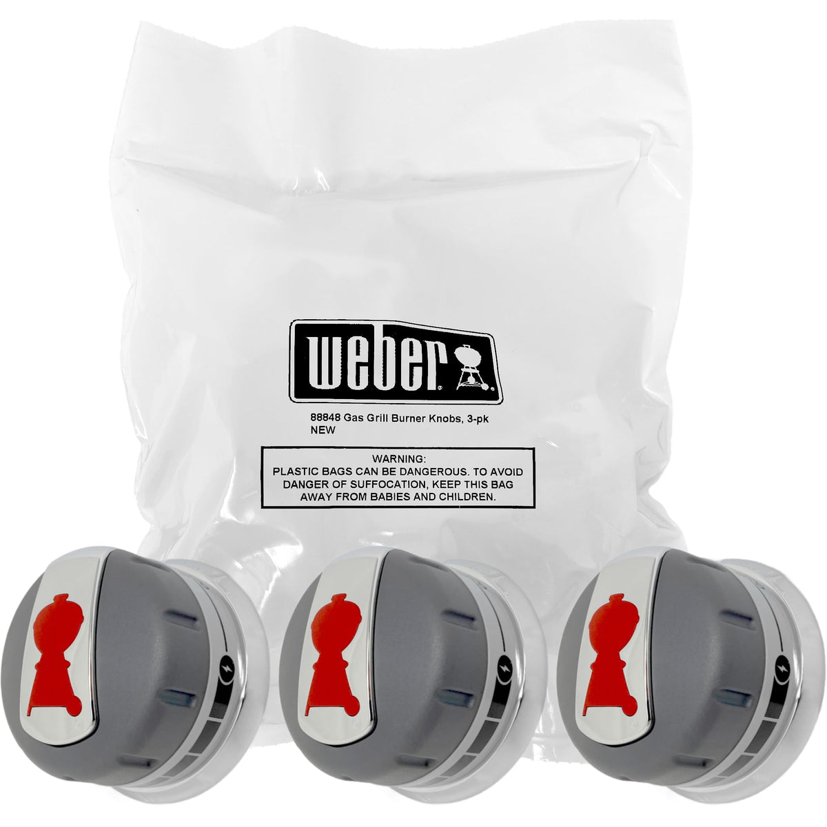 Weber 88848 burner knob side view for Genesis grills, aiding heat control.