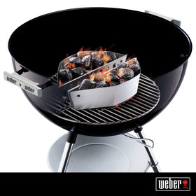 Weber aluminized steel fuel baskets for durable indirect cooking.