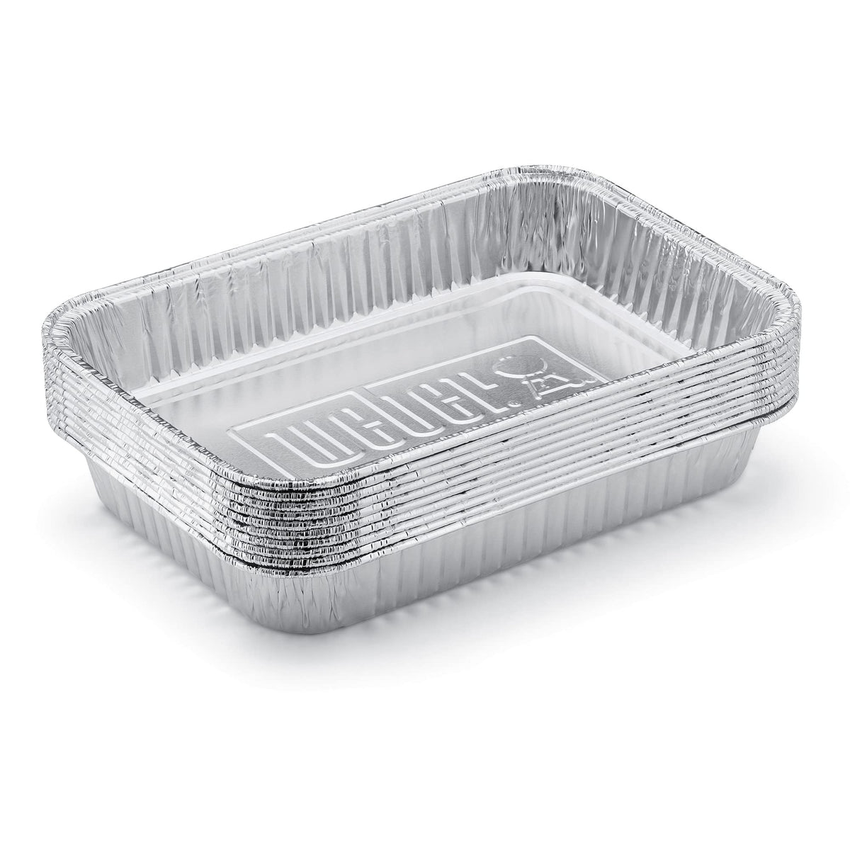 Weber Aluminum Drip Pans 10-Pack ready to line your grill tray for mess-free cooking.