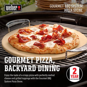 Weber carry rack with pizza stone for quick transport