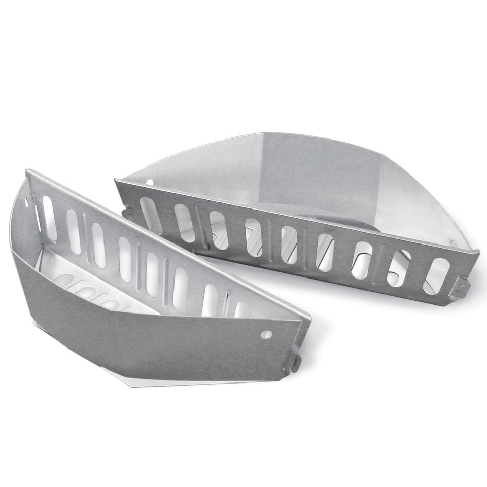 Weber Char-Basket briquet holders set of 2 for indirect grilling.