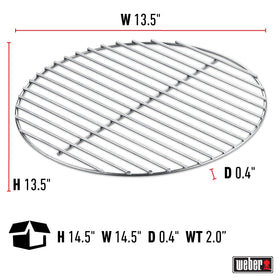Weber charcoal grate showing briquette organization for steady grilling conditions.