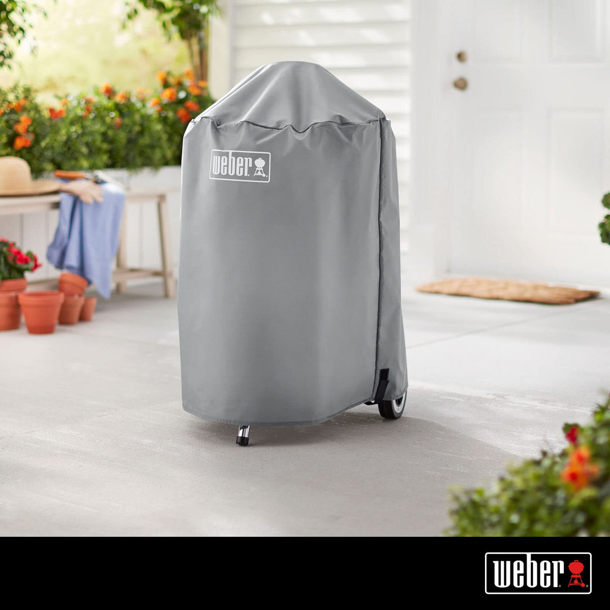Weber charcoal kettle cover slip-on design for quick protection of your grill