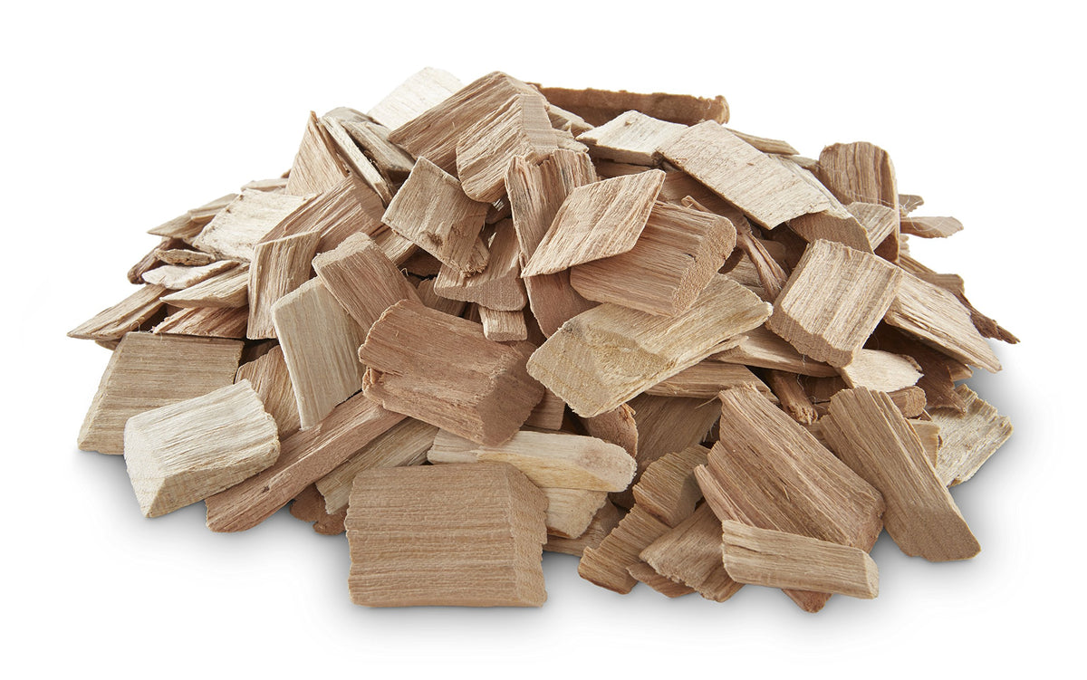 Weber Cherry Wood Chips 2 lb bag ideal for backyard grilling.