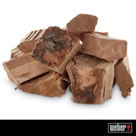 Weber Cherry Wood Chunks provide long-lasting heat and aroma