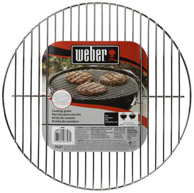 Weber packaging-ready cooking grate ships ready to install.