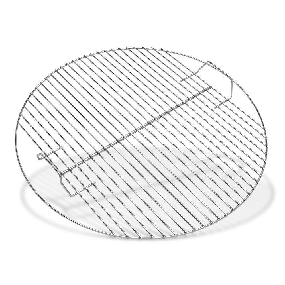 Weber cooking grate silver 21.5 inch, durable fit for 22-inch grills, promotes steady heat.