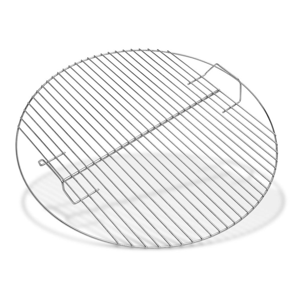 Weber cooking grate silver 21.5 inch, durable fit for 22-inch grills, promotes steady heat.