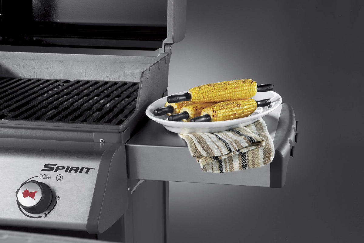 Weber corn pick set stainless steel picks deliver durable performance for outdoor meals.