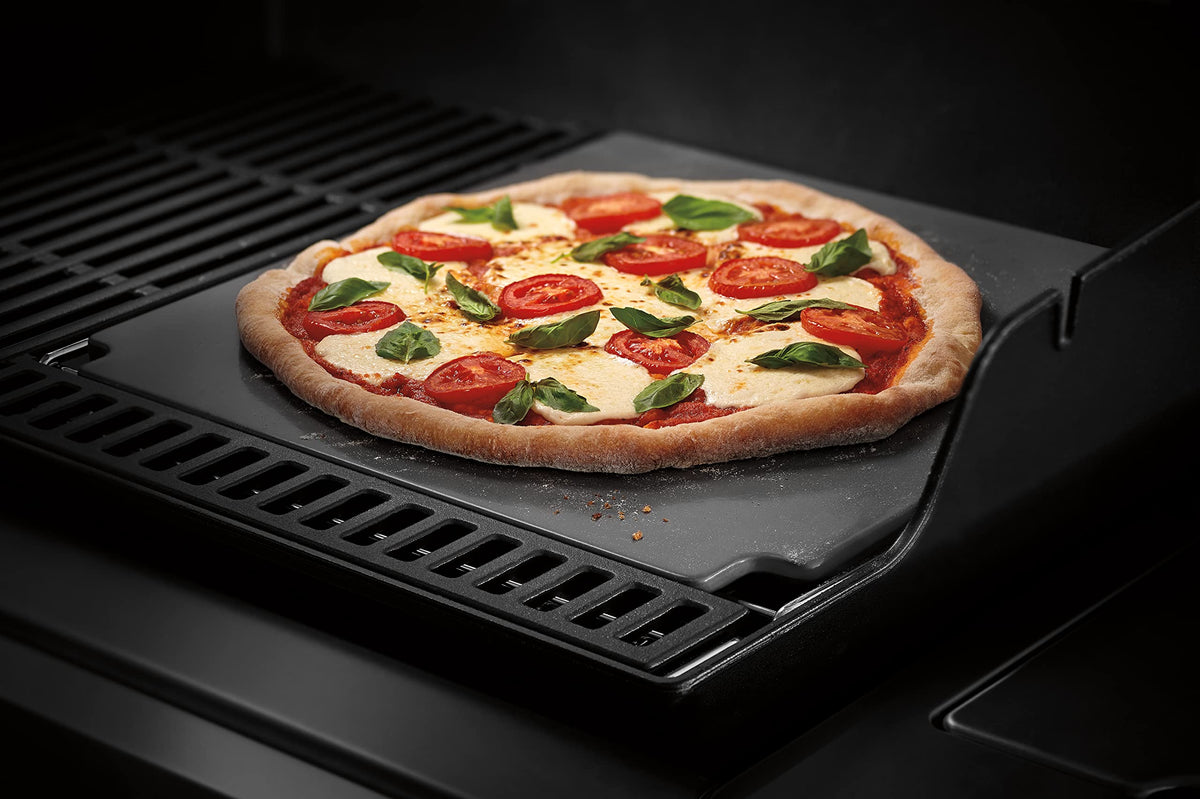 Weber Crafted Glazed Baking Stone glaze eases cleanup after grilling