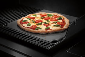 Weber Crafted Glazed Baking Stone glaze eases cleanup after grilling
