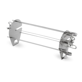 Weber Crafted 16in stainless steel skewers ready for even grilling