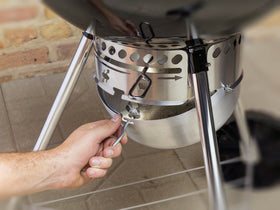 Weber damper blades and rod detail illustrating fast replacement.