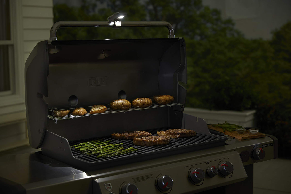 Weber detachable light shines where you need extra illumination.