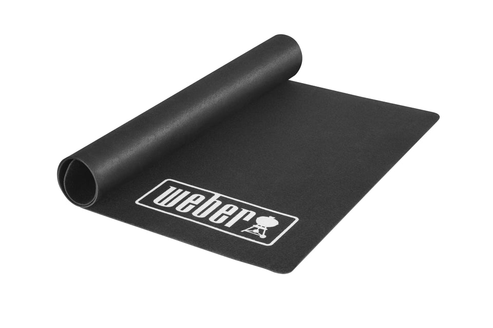 Weber Floor Protection Mat large surface area shields space beneath grill from drips and debris