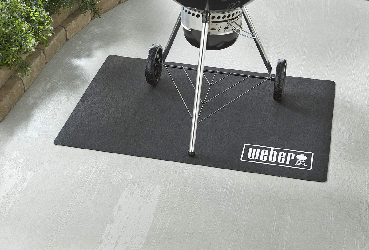 Weber Floor Protection Mat weather-resistant design endures rain and sun outdoors