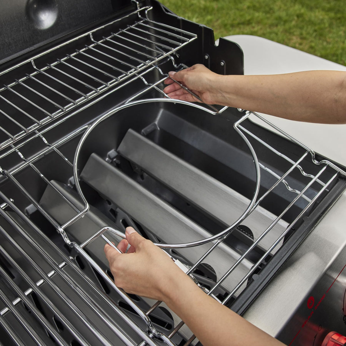Weber Genesis S-315 FlavORIZER bars boost flavor as juices vaporize.