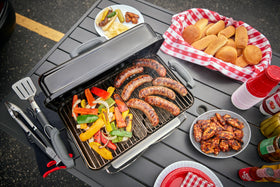 Weber Go-Anywhere portable design supports camping and tailgating adventures.