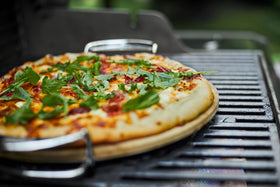 Weber Gourmet BBQ System grate-fit stone stays secure during grilling