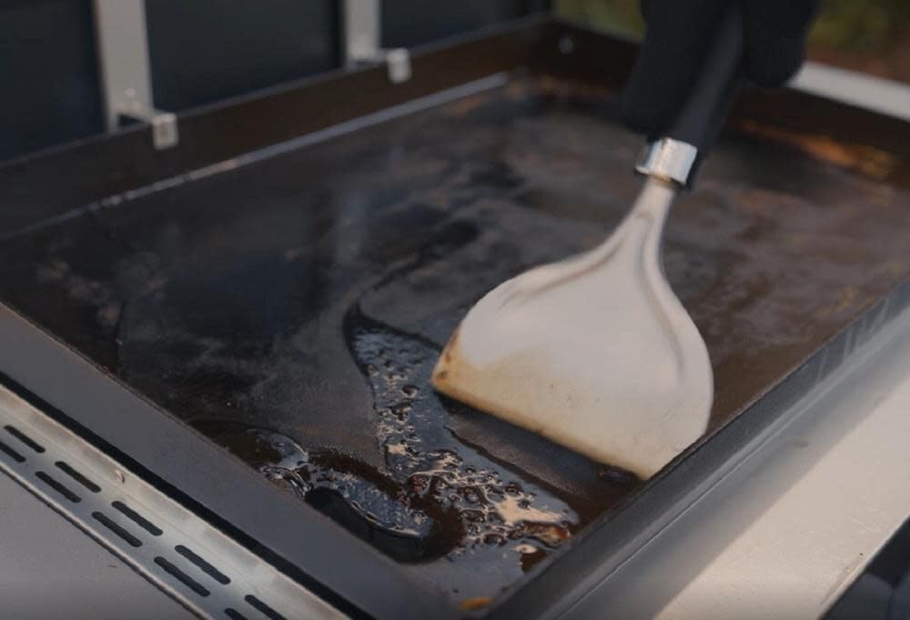 Weber griddle scraper hang loop keeps tool within reach