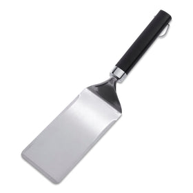 Weber Griddle Spatula with beveled edge slides under foods for smooth flips