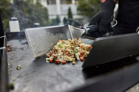 Weber Griddle Spatula ergonomic design aids delicate flips