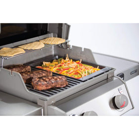 Weber Spirit 3-burner griddle delivering consistent searing on Spirit grills.