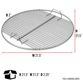 Weber heavy-duty plated steel construction for durable grilling sessions.