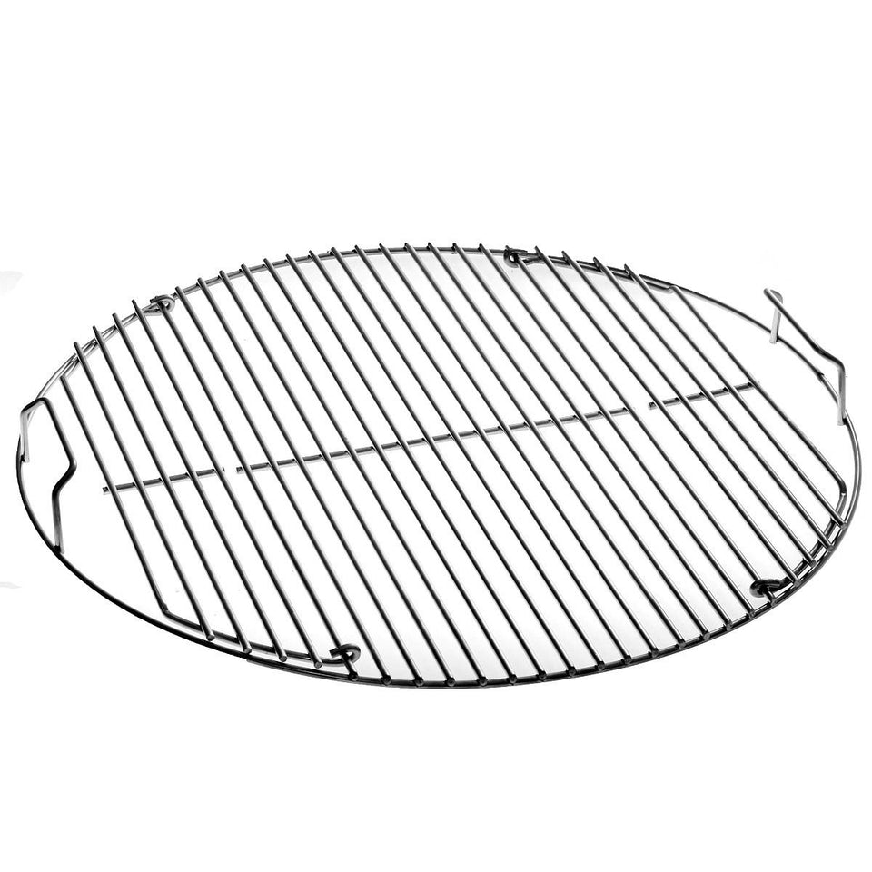 Weber hinged cooking grate with flip-up sides for easy charcoal addition