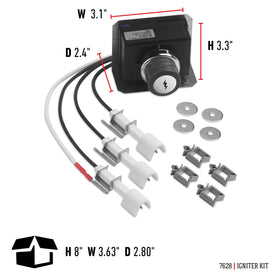 Weber igniter kit durable plastic housing shown on grill