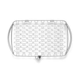 Weber large fish basket ideal for delicate foods on the grill.