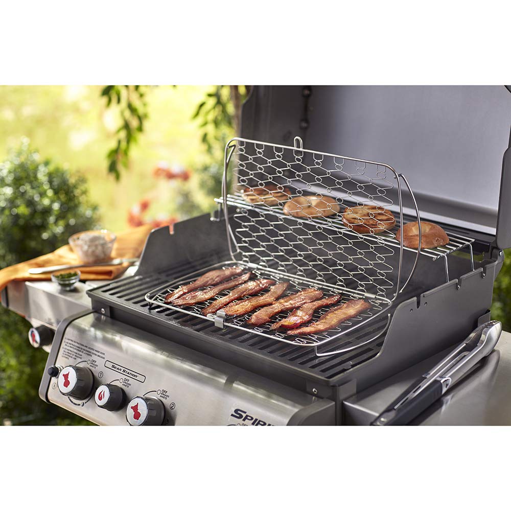 Weber large fish basket is dishwasher-safe for easy cleanup.