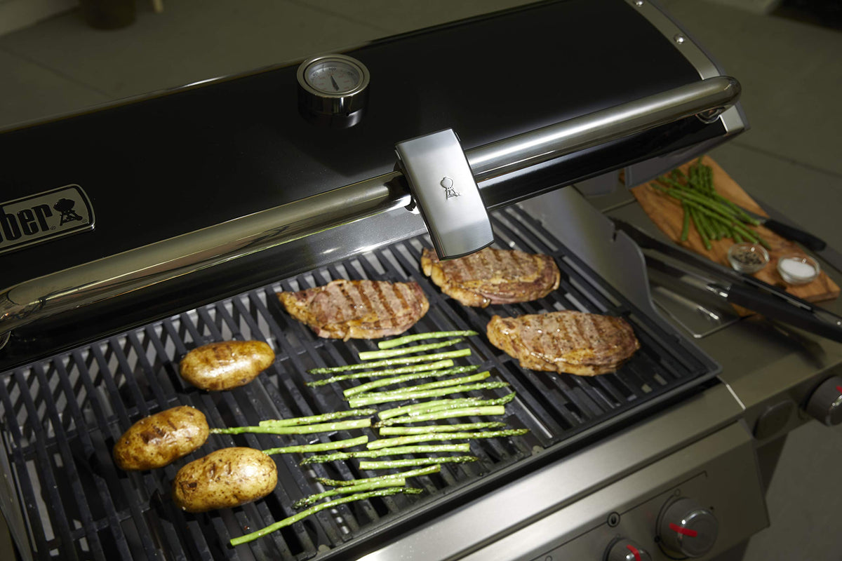 Weber manual power source keeps setup simple and portable.