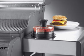 Weber Original Burger Press stacks safely with tools