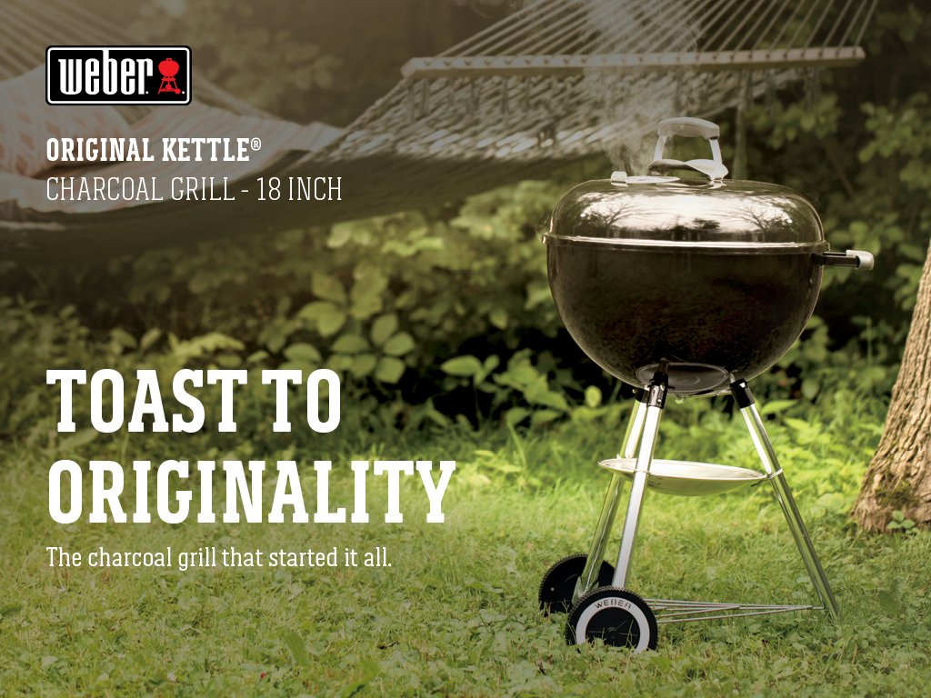 Weber Original Kettle 18-inch dampers enable precise temperature control.