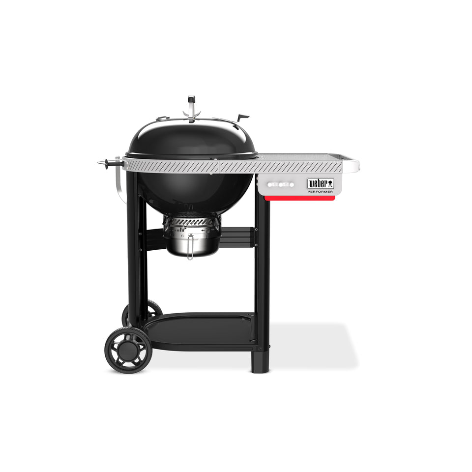 Weber Performer 22-Inch grill lid thermometer for precise temp checks while grilling