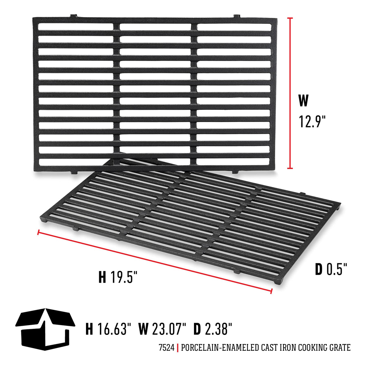 Durable enamel finish on Weber grates maintains a polished look over time
