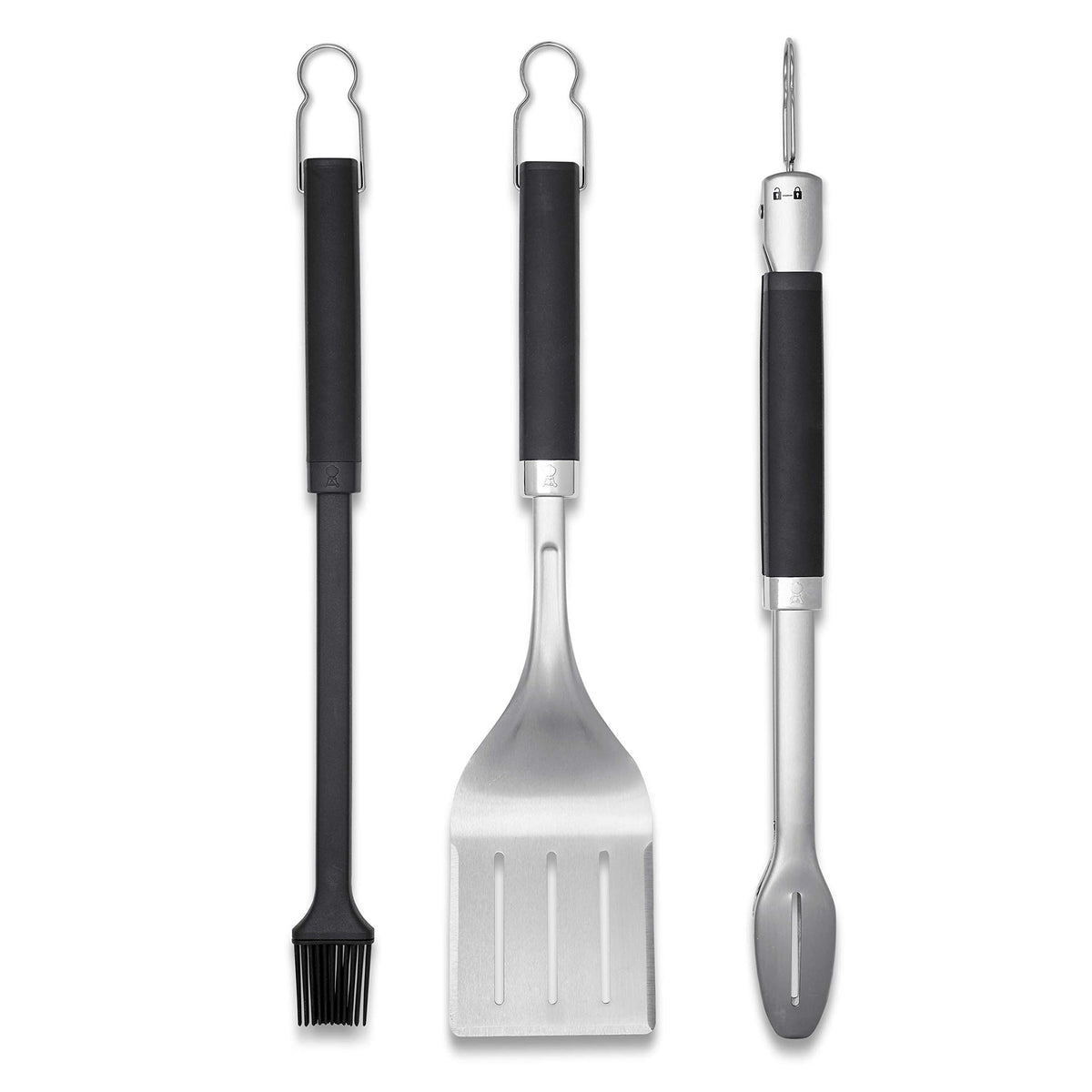 Weber Precision 3-Piece Grilling Tool Set spatula with beveled edge for precise flips