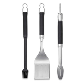 Weber Precision 3-Piece Grilling Tool Set spatula with beveled edge for precise flips