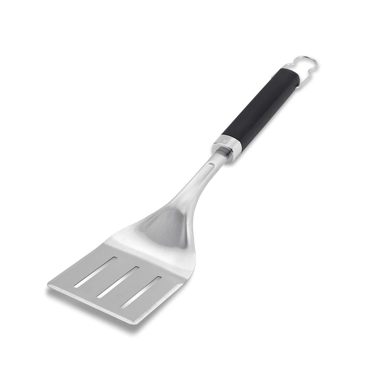 Weber Precision Grill Spatula with 3-sided beveled edge for precise flips.
