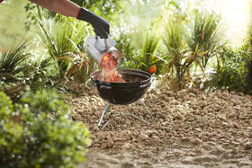 Weber Rapidfire with Weber Lighter Cubes setup enabling flameless lighting.