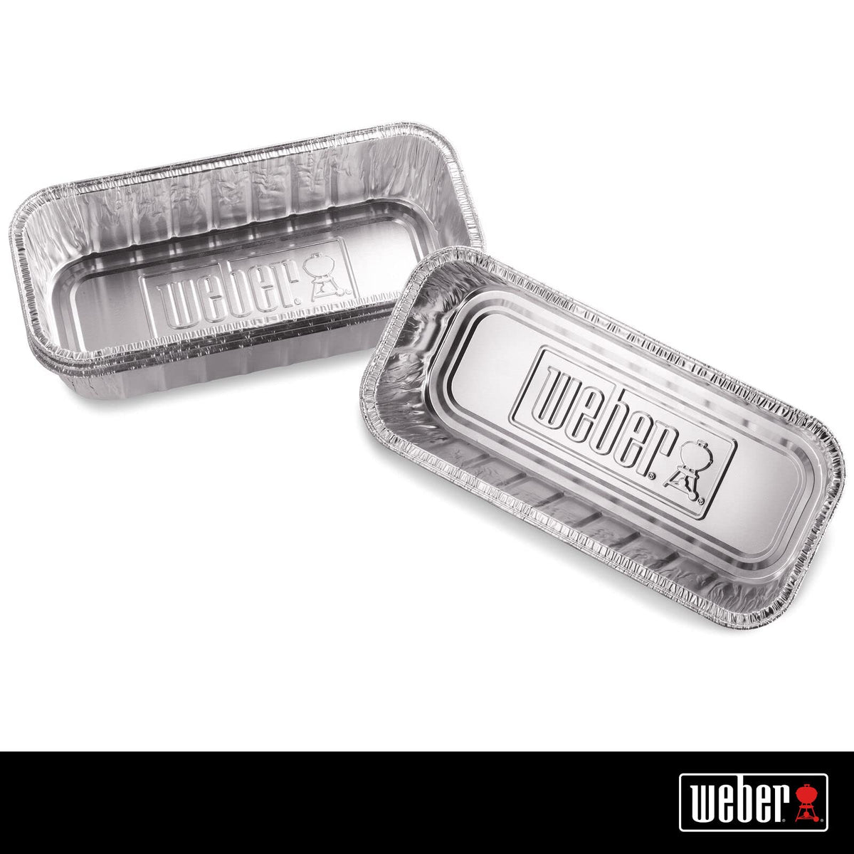 Weber recyclable aluminum drip pans help eco-friendly disposal after grilling.