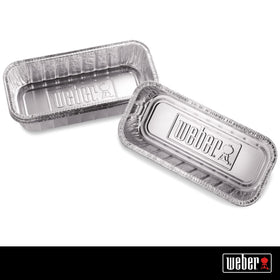 Weber recyclable aluminum drip pans help eco-friendly disposal after grilling.