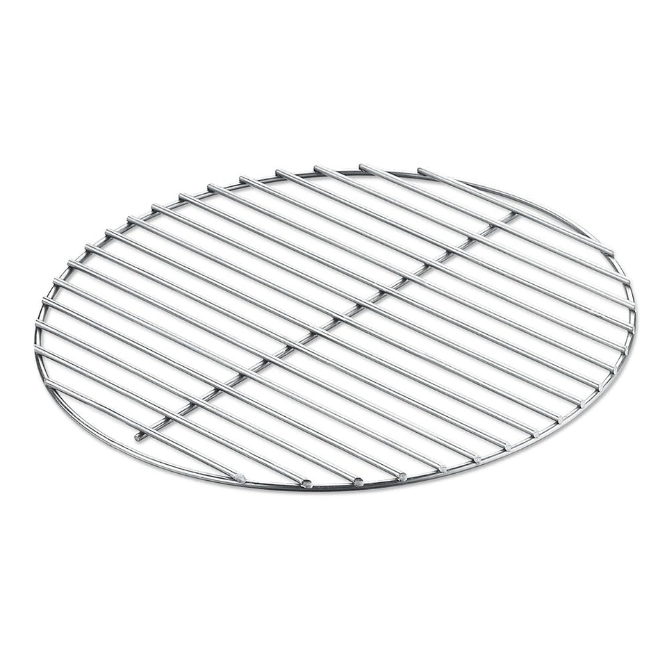 Weber replacement charcoal grate 13.5-inch installed for even heat distribution.