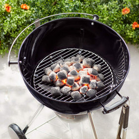 Weber replacement charcoal grate 17-inch airflow design directs air to coals for even burn.