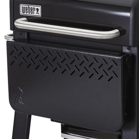 Weber Searwood 600 front table attached to grill offering added prep space