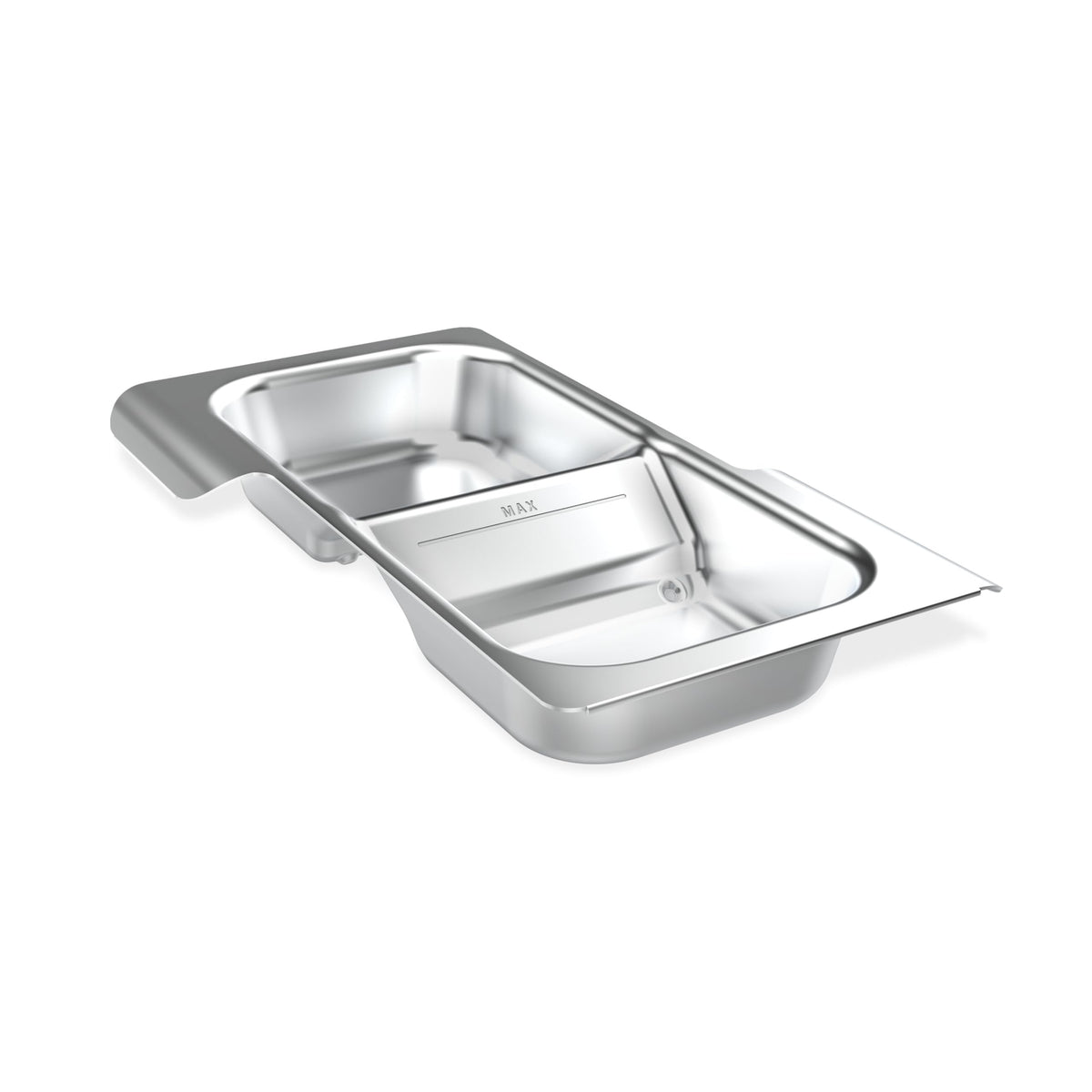 Weber Searwood Wet Smoke Pan in stainless steel adds moisture for juicy low-and-slow cooking.